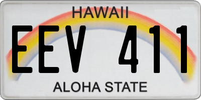 HI license plate EEV411