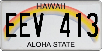 HI license plate EEV413