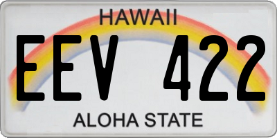 HI license plate EEV422