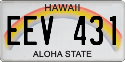 HI license plate EEV431