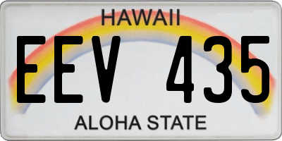 HI license plate EEV435