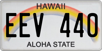 HI license plate EEV440