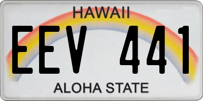 HI license plate EEV441