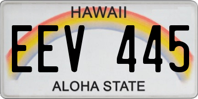 HI license plate EEV445