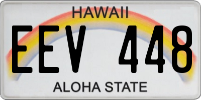HI license plate EEV448