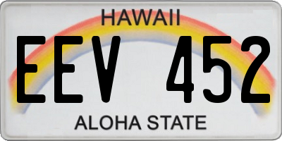 HI license plate EEV452