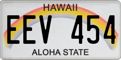 HI license plate EEV454