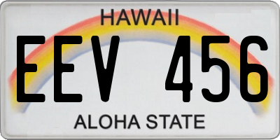 HI license plate EEV456