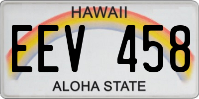 HI license plate EEV458