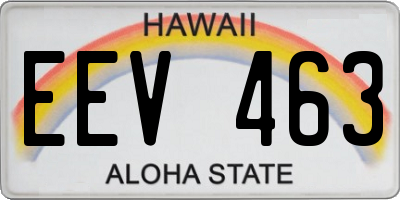 HI license plate EEV463