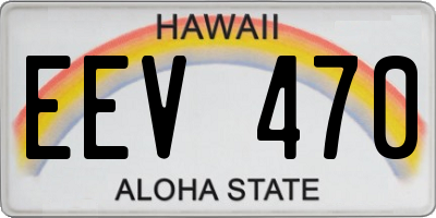 HI license plate EEV470