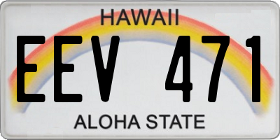 HI license plate EEV471