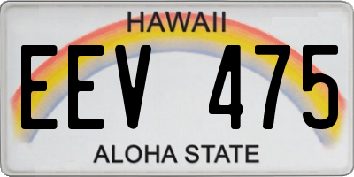 HI license plate EEV475
