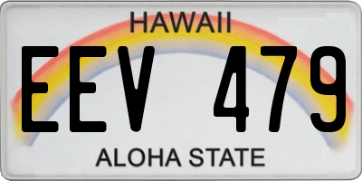 HI license plate EEV479