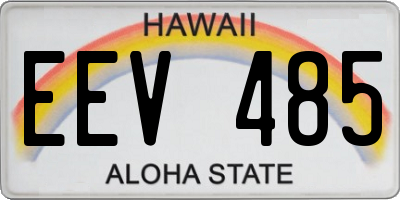 HI license plate EEV485