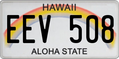 HI license plate EEV508