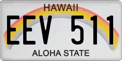 HI license plate EEV511