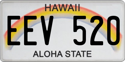 HI license plate EEV520