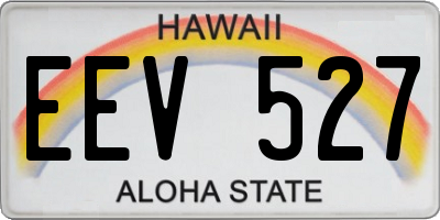 HI license plate EEV527