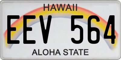 HI license plate EEV564