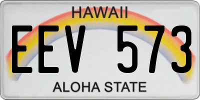 HI license plate EEV573