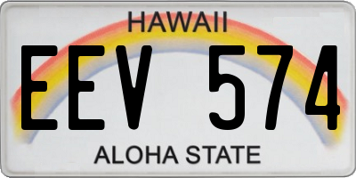 HI license plate EEV574