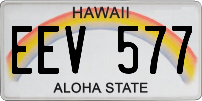 HI license plate EEV577