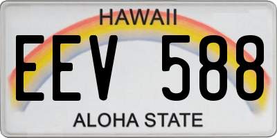 HI license plate EEV588