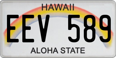 HI license plate EEV589