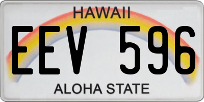 HI license plate EEV596