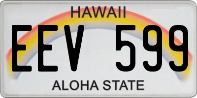 HI license plate EEV599