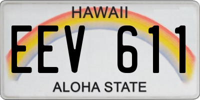 HI license plate EEV611