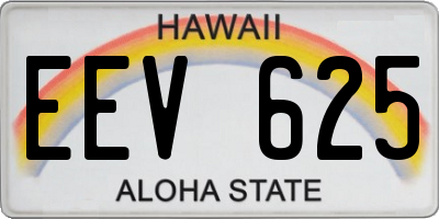 HI license plate EEV625