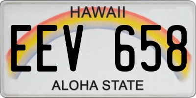 HI license plate EEV658