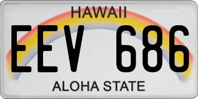 HI license plate EEV686