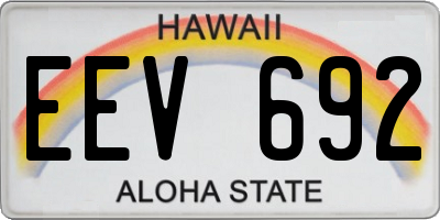 HI license plate EEV692