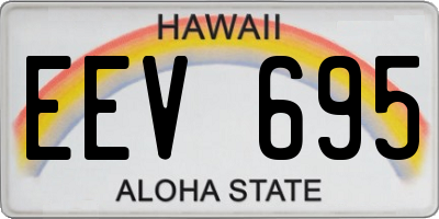 HI license plate EEV695