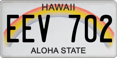 HI license plate EEV702