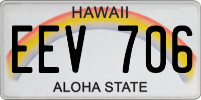 HI license plate EEV706