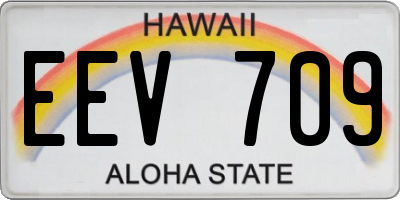 HI license plate EEV709