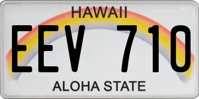 HI license plate EEV710