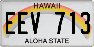 HI license plate EEV713