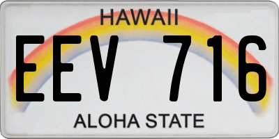 HI license plate EEV716
