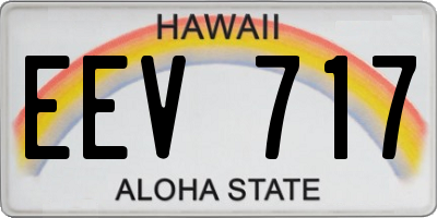 HI license plate EEV717