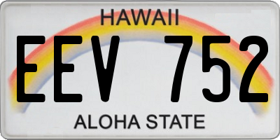 HI license plate EEV752