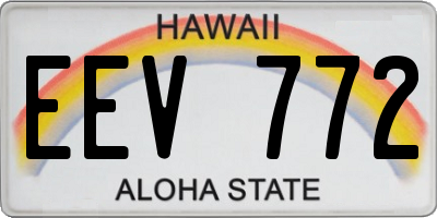 HI license plate EEV772