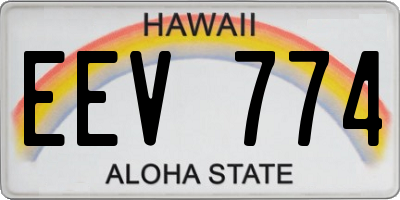 HI license plate EEV774