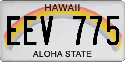 HI license plate EEV775