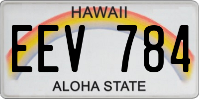 HI license plate EEV784