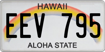 HI license plate EEV795